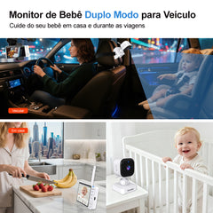 Cámara portátil con visión nocturna y soporte para monitor de bebés