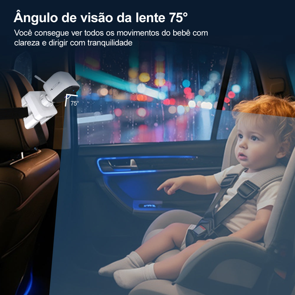 Cámara portátil con visión nocturna y soporte para monitor de bebés